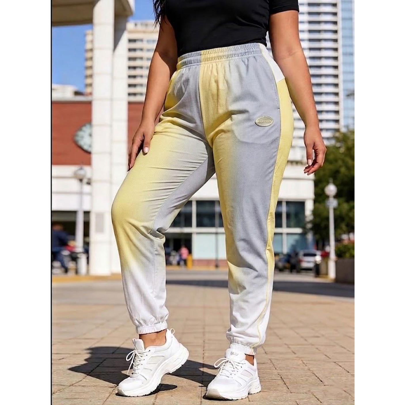 Women's Pastel Ombre Colorblock Joggers-DCX9606