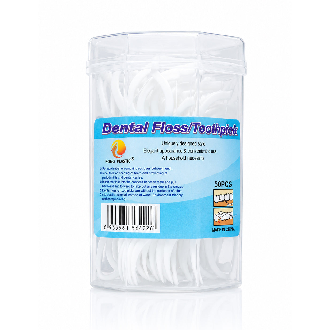 Floss Toothpicks - 50pcs Box