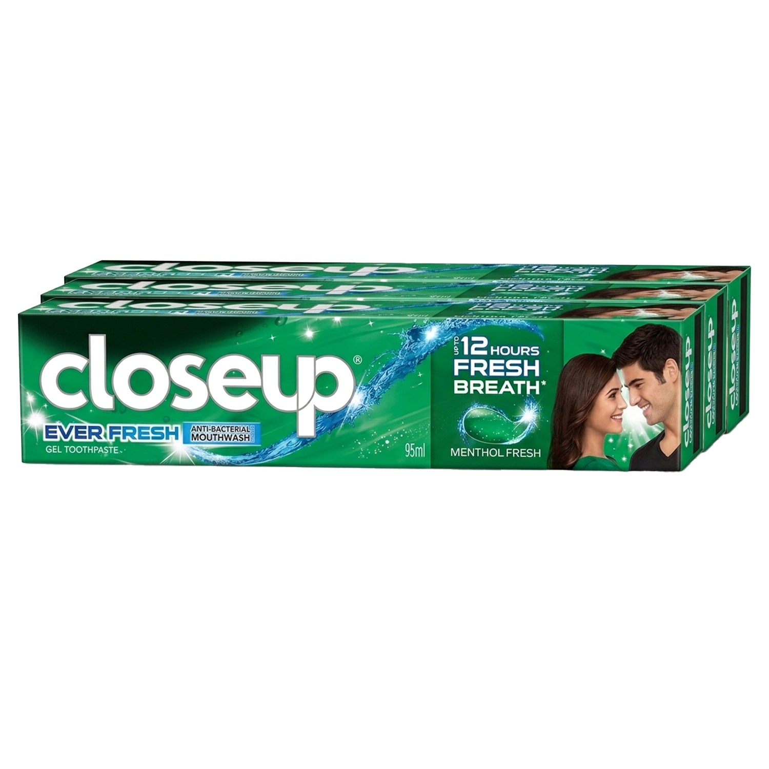 Closeup Anti-Bacterial Toothpaste Menthol Fresh - 95ml (2+1) Offer