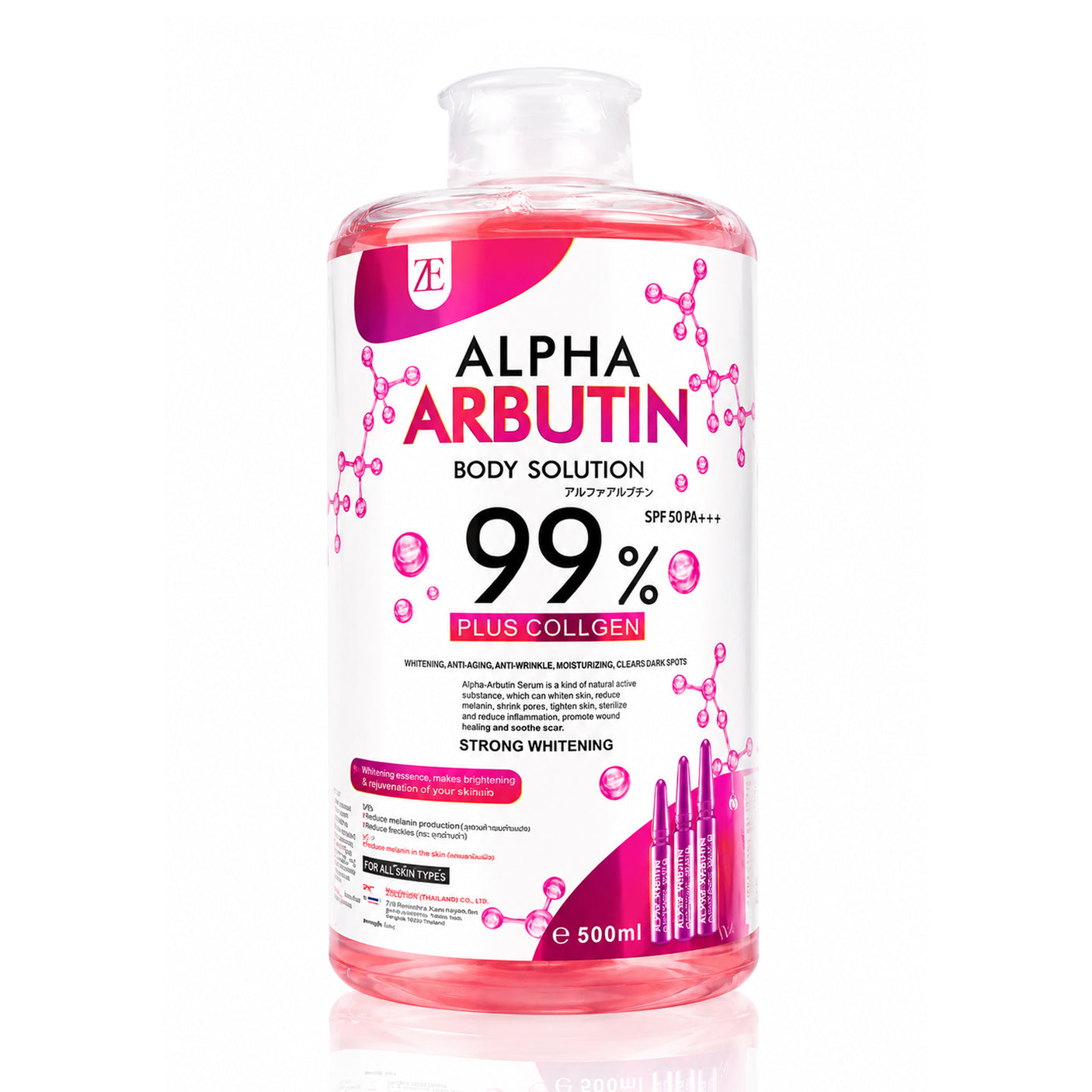 Alpha Arbutin 99% Plus Collagen Face & Body Solution - 500ml