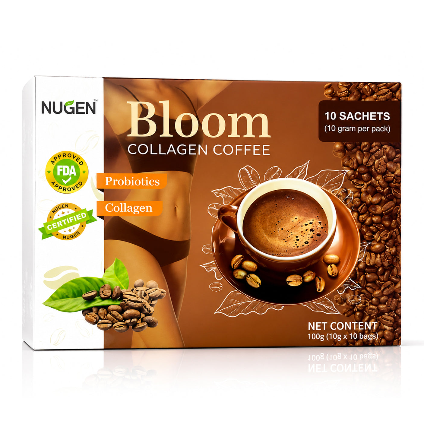 Nugen Bloom Collagen Coffee - 100g (2+1) Offer