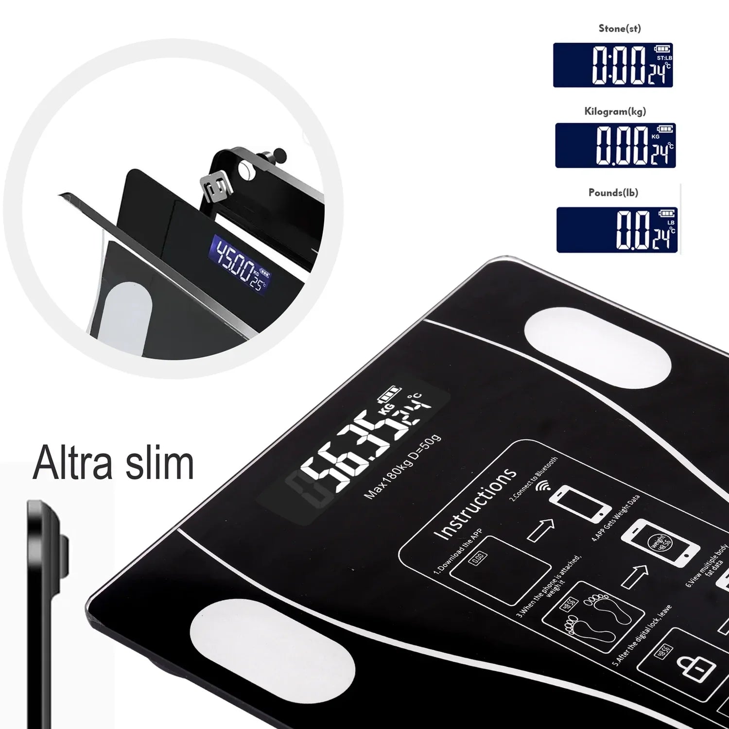 Intelligent Fitness Analytics Bathroom Scale