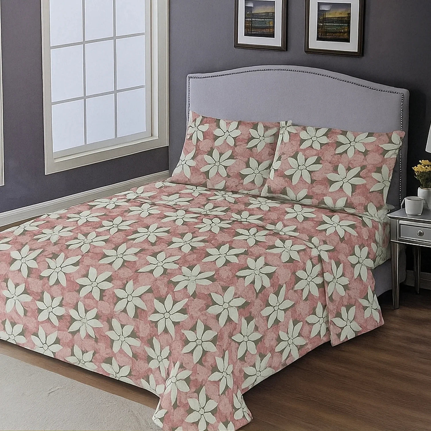 Active High Quality Bed Sheet With One Pillow Cover - 150 x 230 CM
