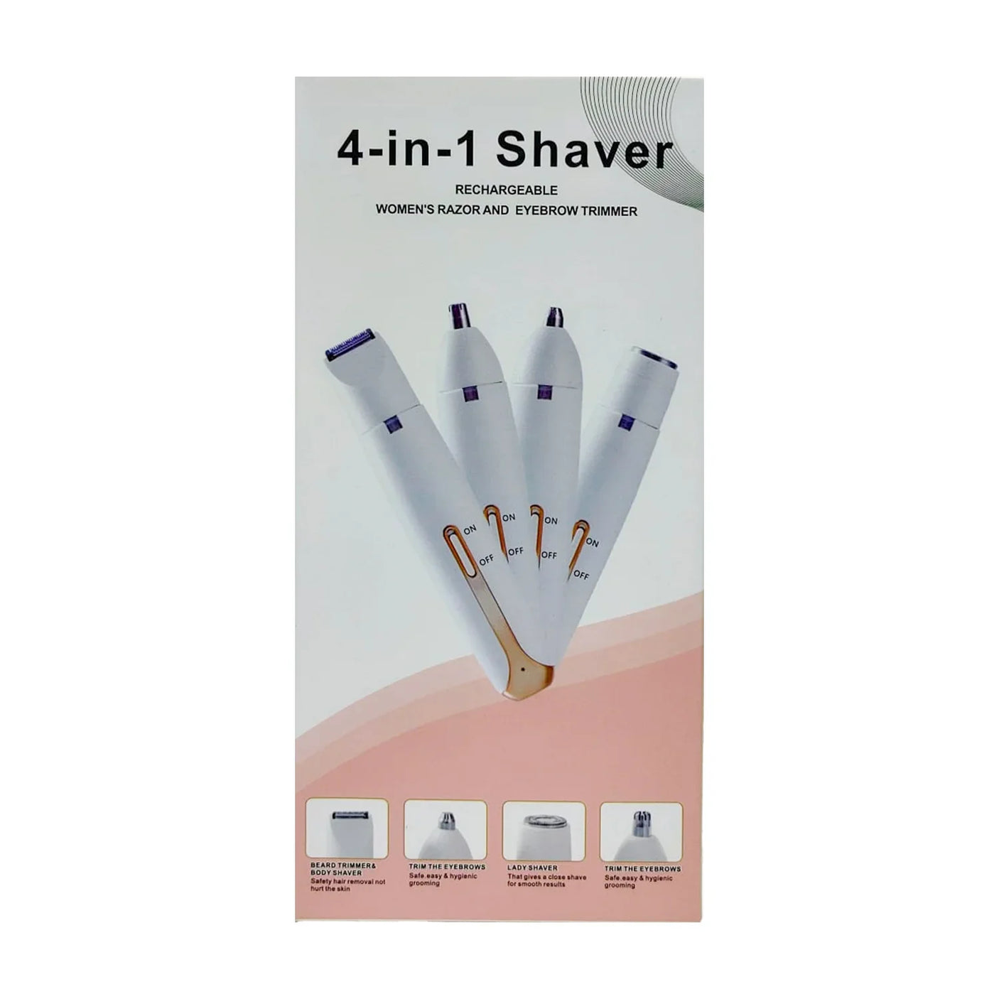 Rechargeable Women's Razor 4 in 1 Shaver