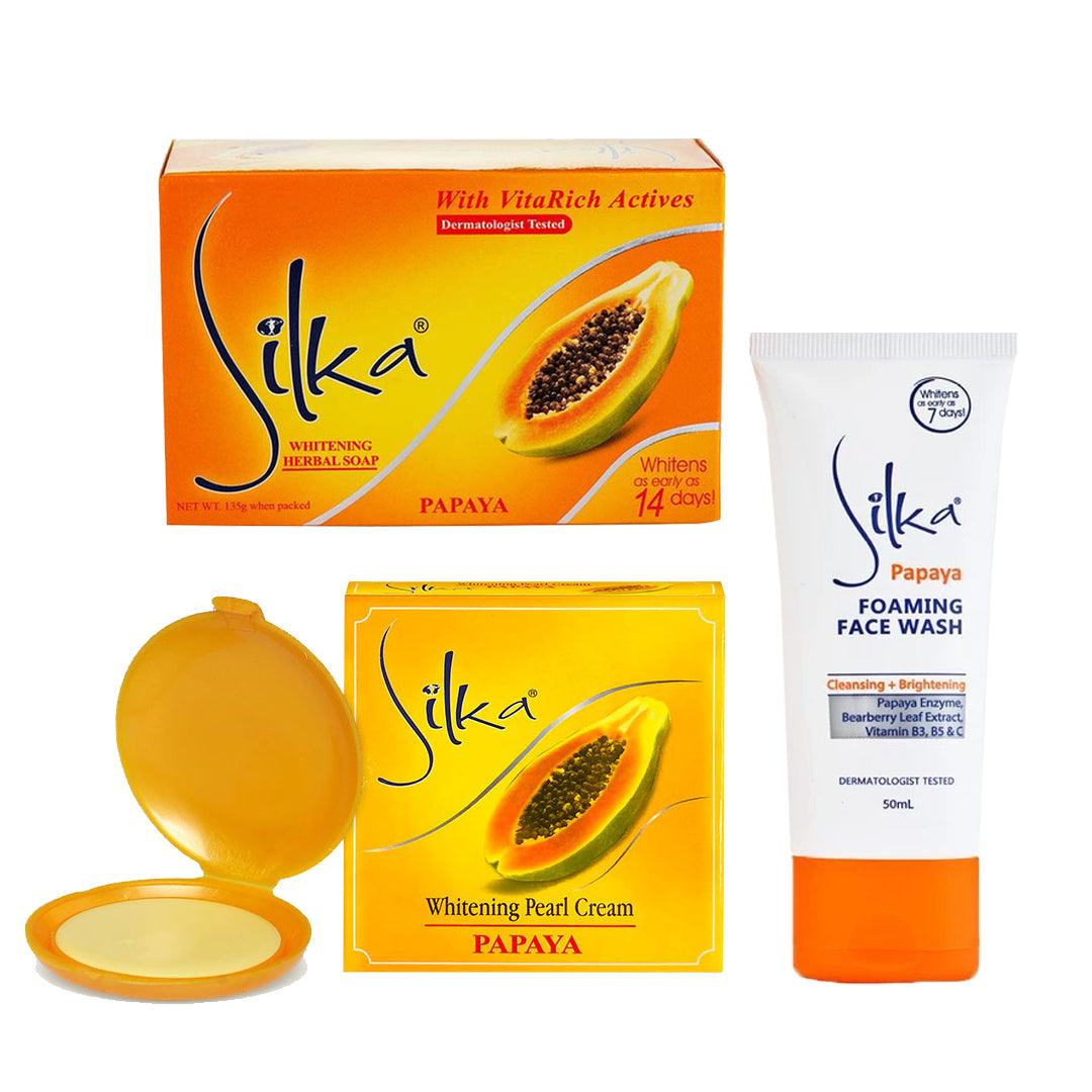 Silka Papaya Cream + Face Wash & Soap (Combo Offer)