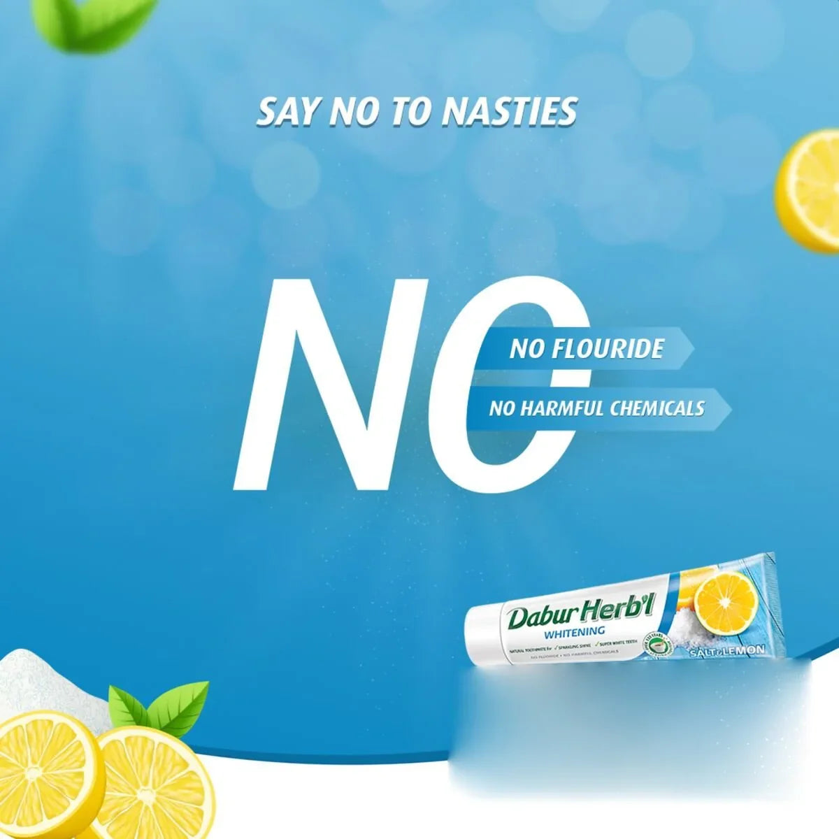 Dabur Herbal Brightening Salt & Lemon Toothpaste - 150g