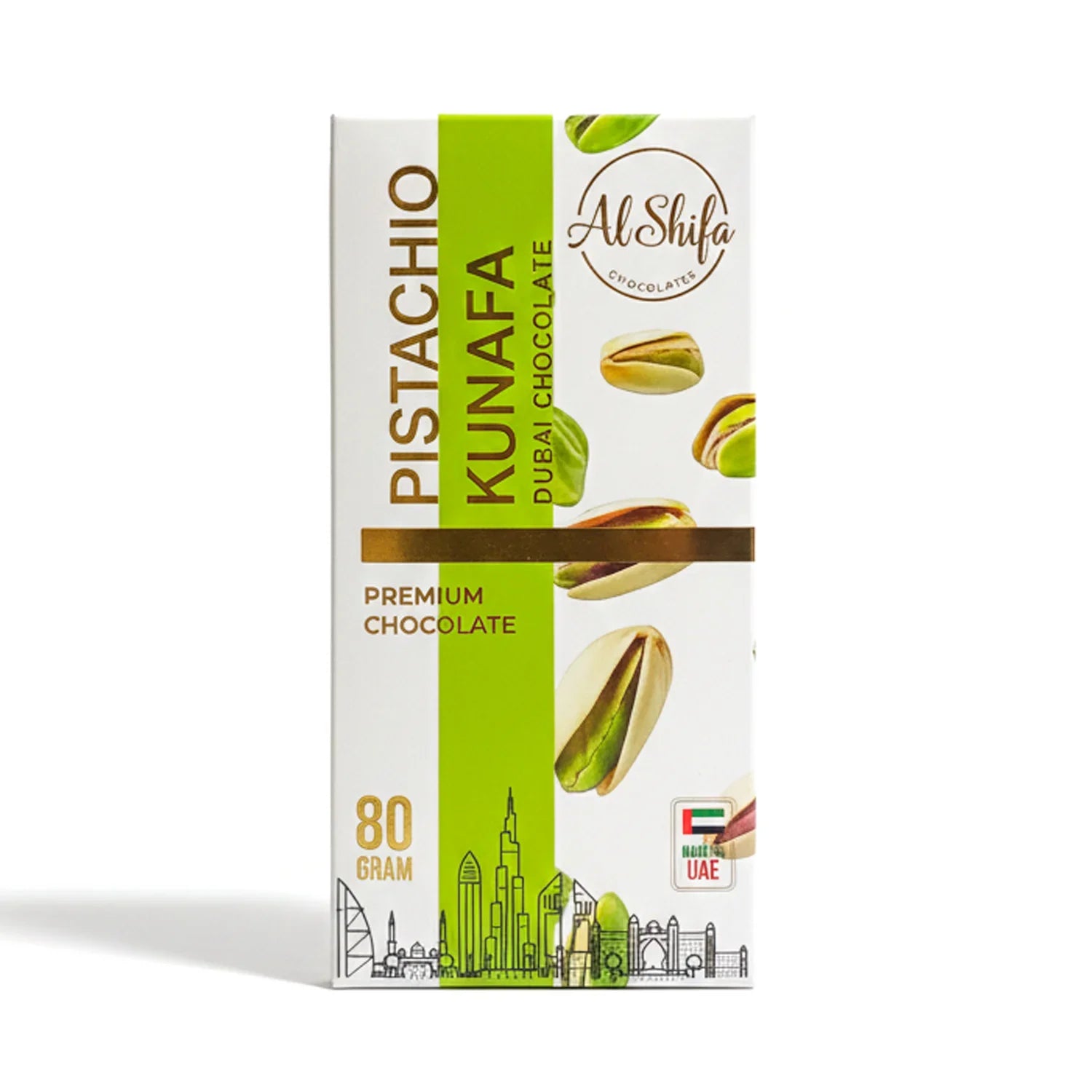 Al Shifa Pistachio Kunafa Premium Chocolate - 80g