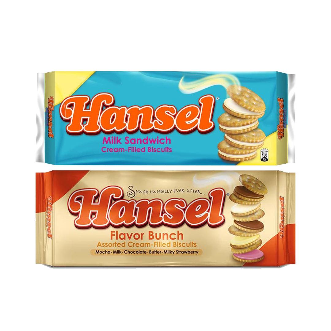 Hansel Flavor Bunch & Milk Sandwich Cream Biscuits - 310g × 2 Pcs (Promo Pack)