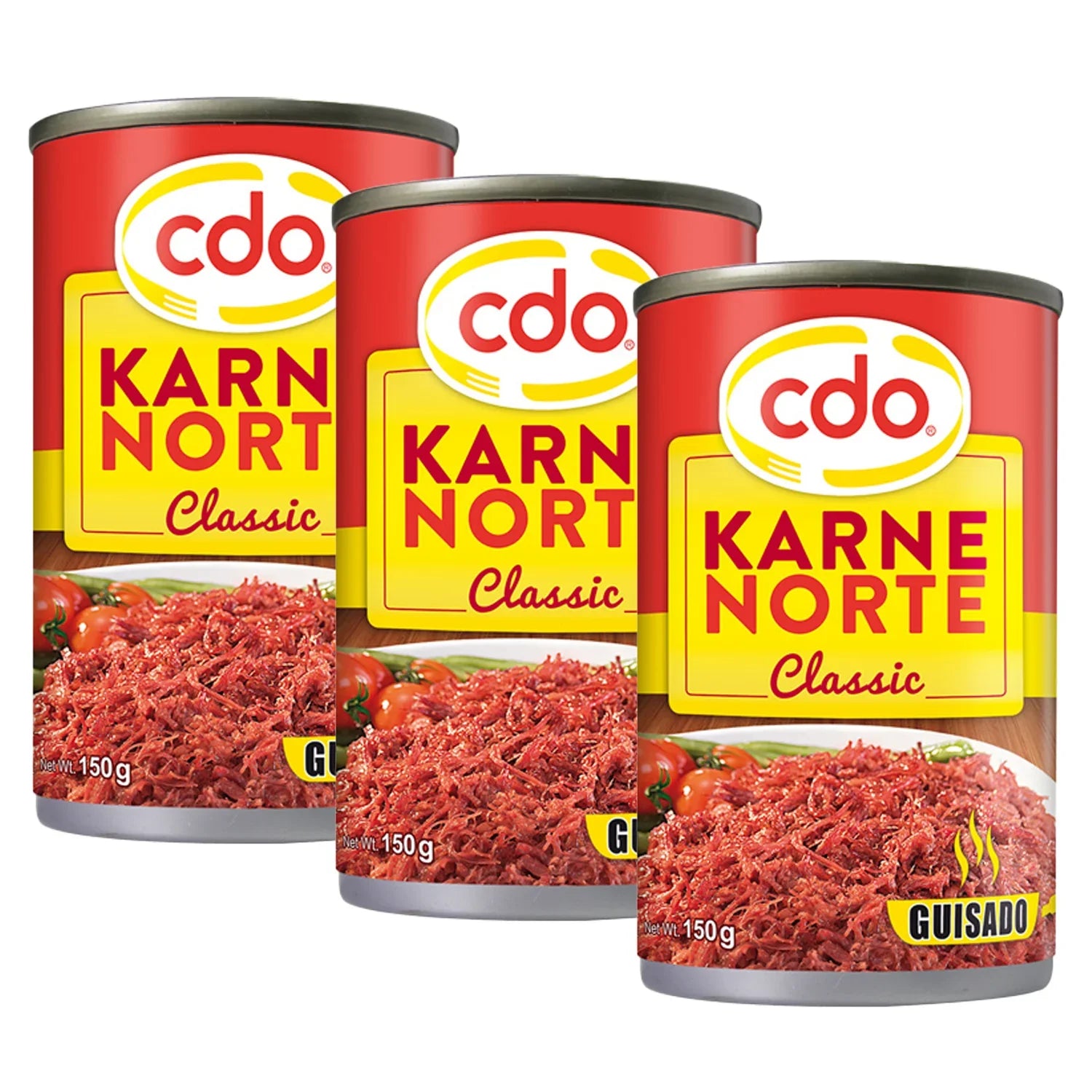 CDO Karne Norte Classic Guisado - 150g × 3Pcs