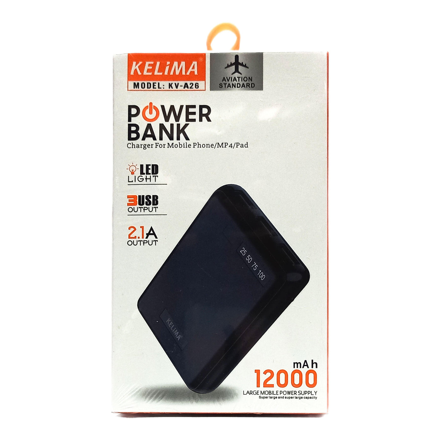 كيليما باور بانك 12000 مللي أمبير KV-A26