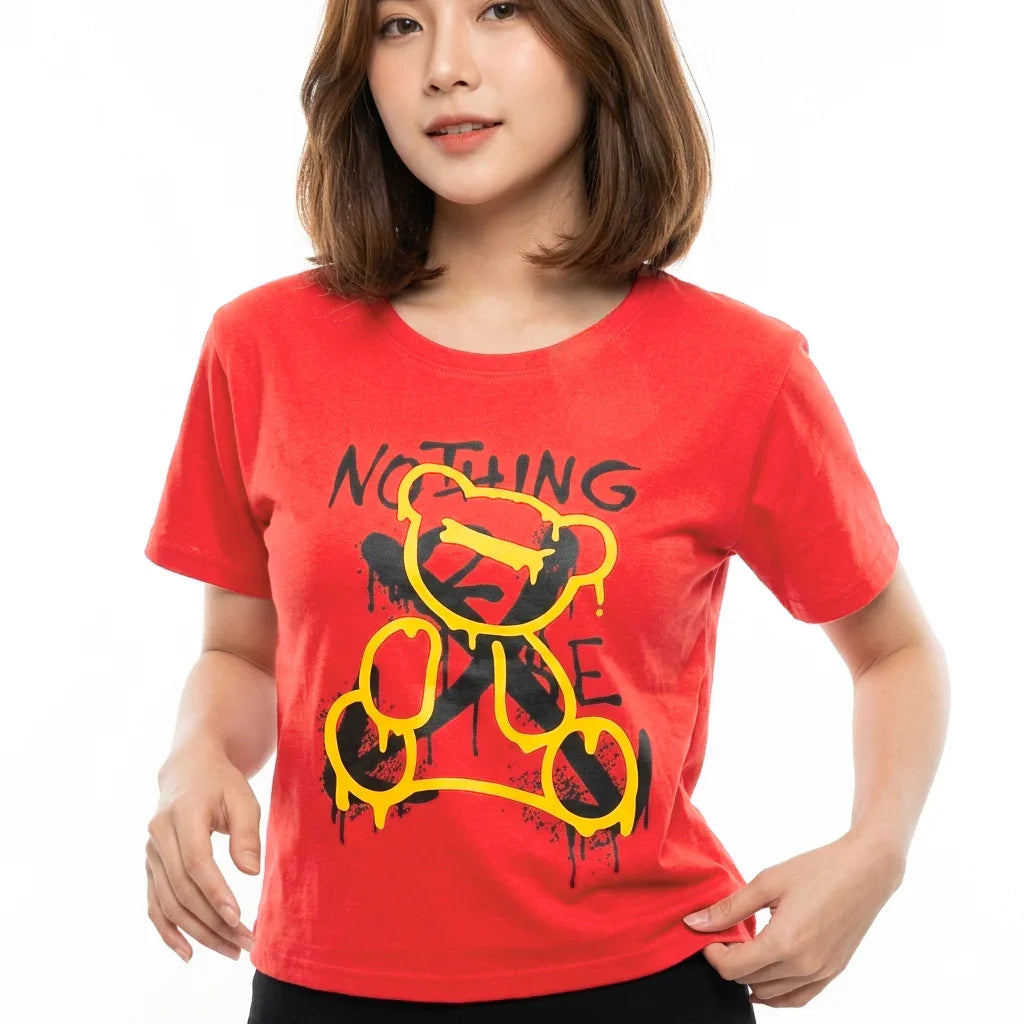 Fashion Teddy Bear Print Women's T-Shirt #1028