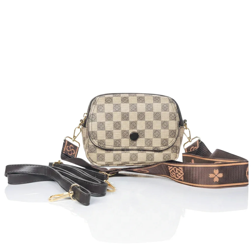 Women's Classic Design Crossbody Bag With Two Straps - 3015#
