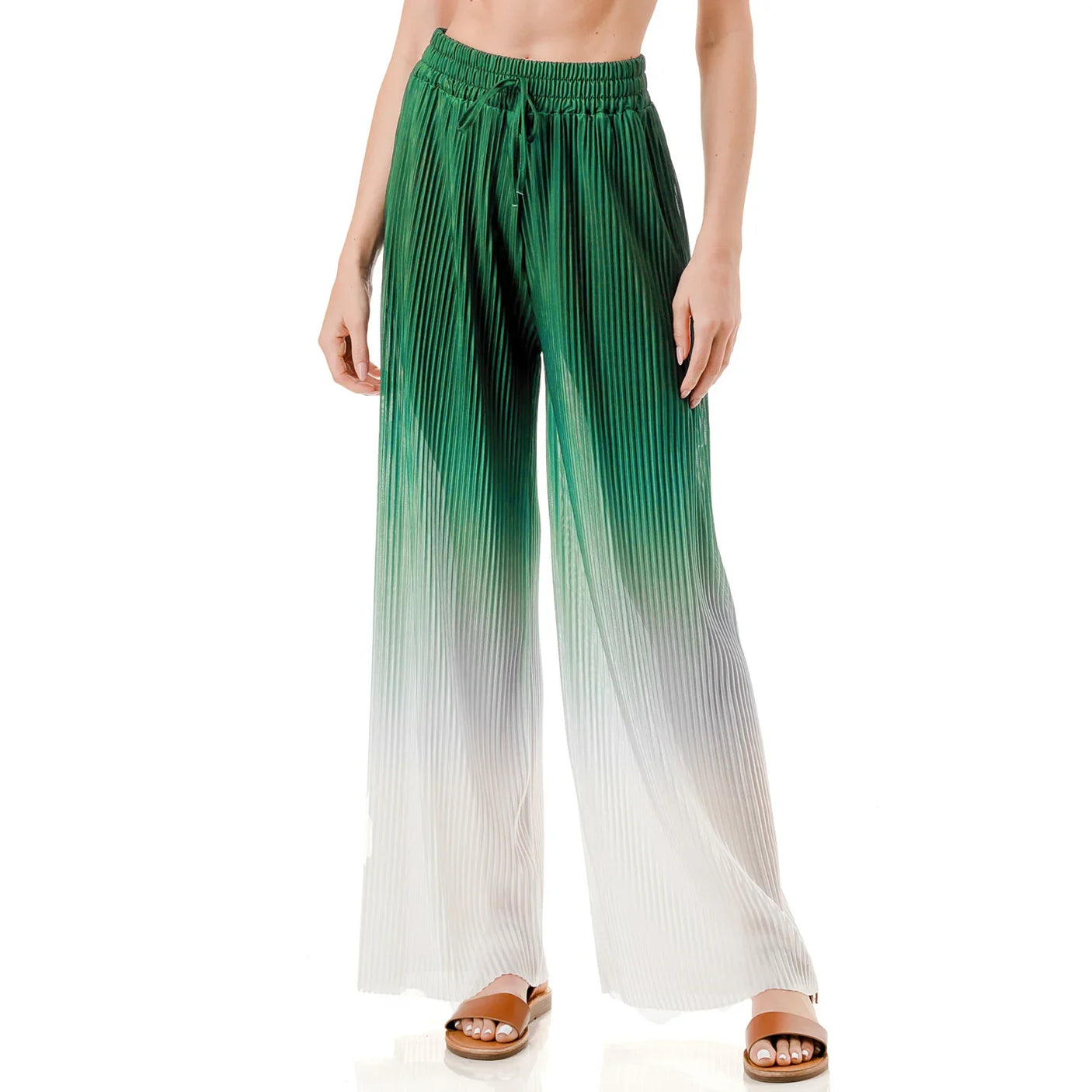 Women Casual Double Color Wide Leg Pants Z-120