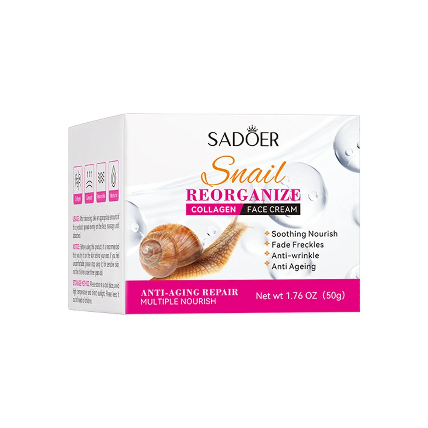 Sadoer Snail Reorganize Collagen Face Cream - 50g