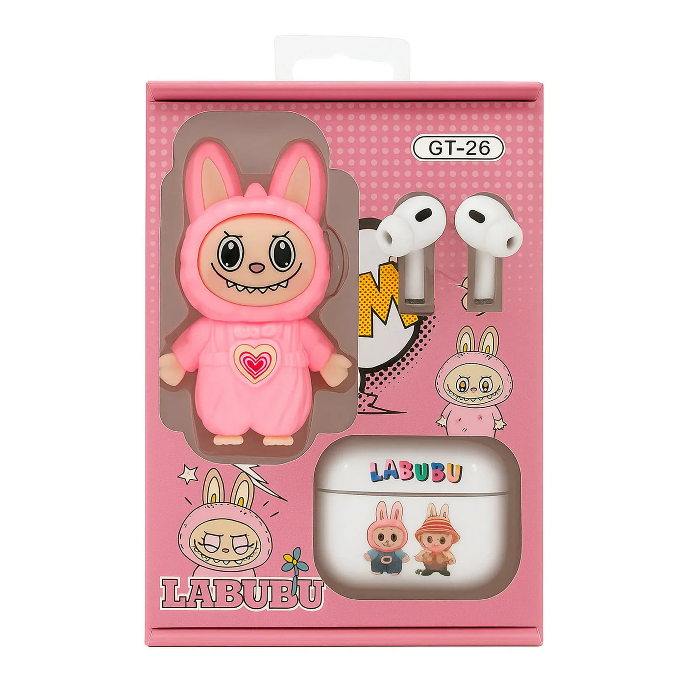 Labubu Wireless Earbuds With Face Changing Toy GT-26