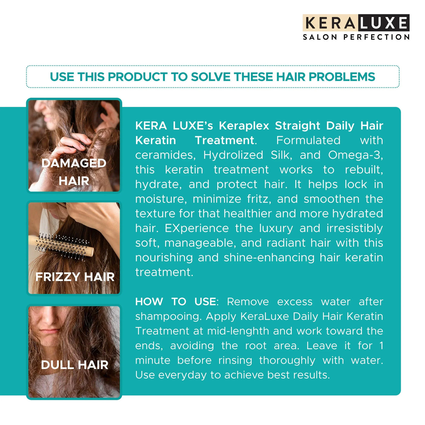 Kera Luxe Keraplex Straight Daily Keratin Treatment - 700ml
