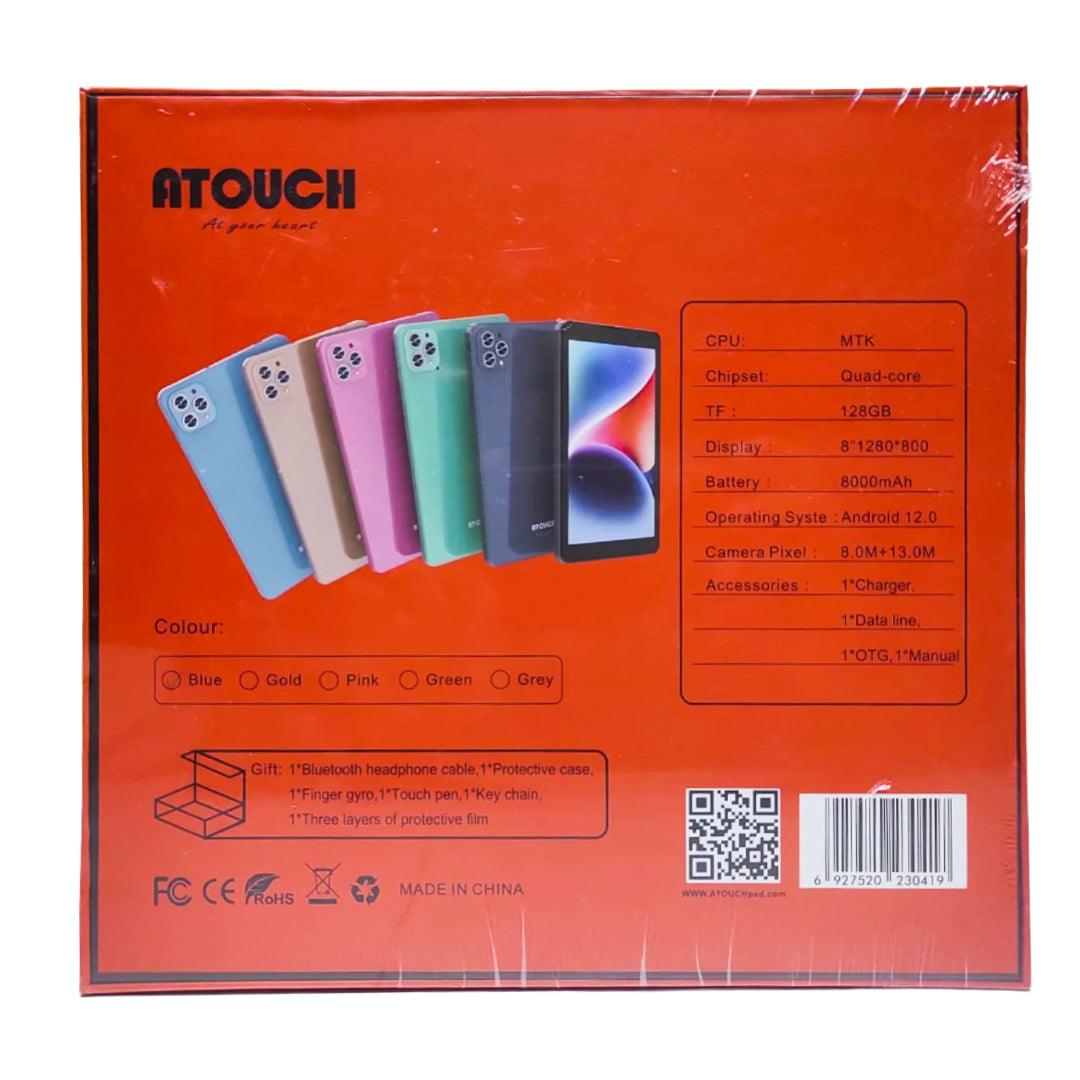 كمبيوتر لوحي تعليمي من Atouch بسعة 8 جيجابايت وذاكرة تخزين 256 جيجابايت M-T3