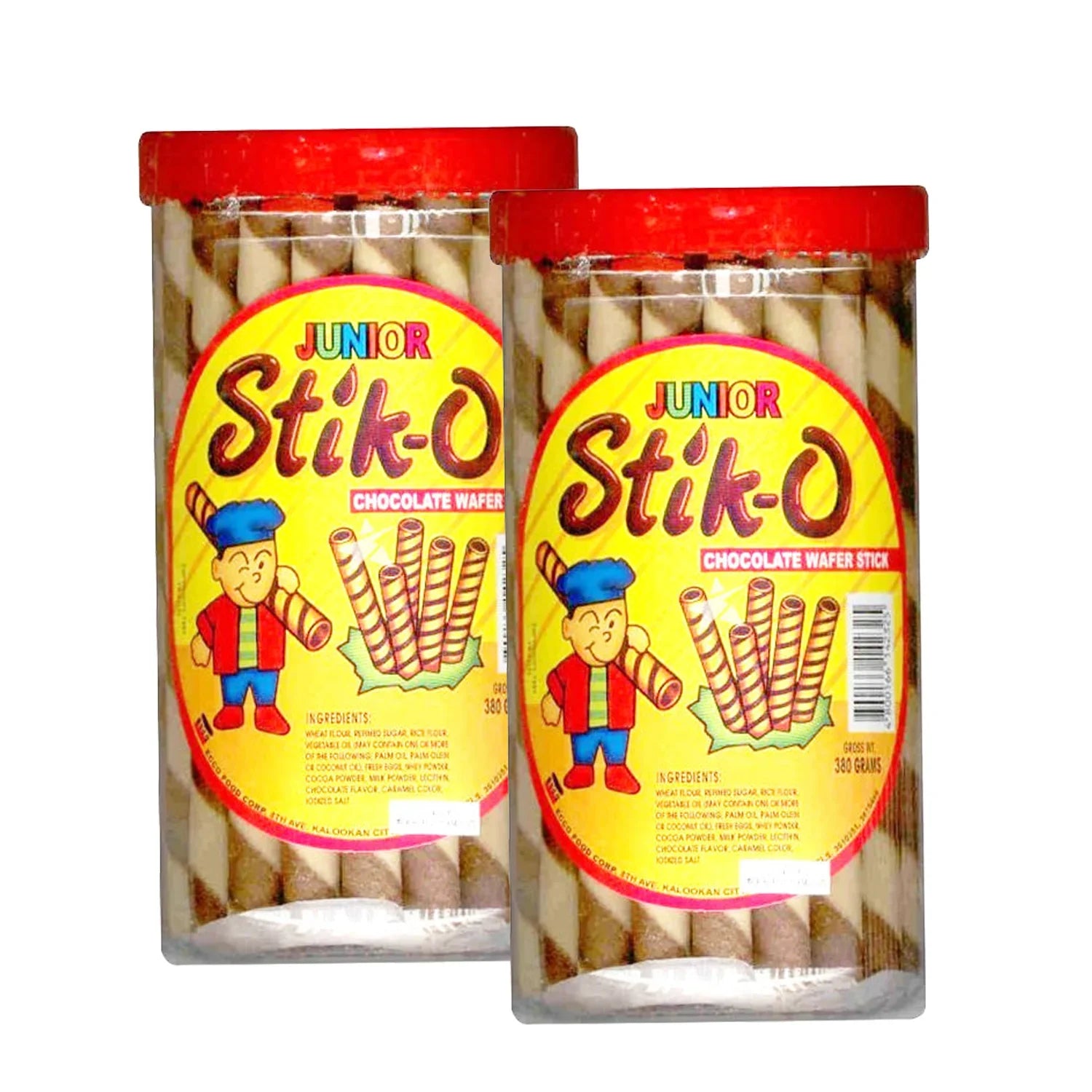 Junior Stik-O Chocolate Wafer Stick - 380g × 2Pcs (Offer)