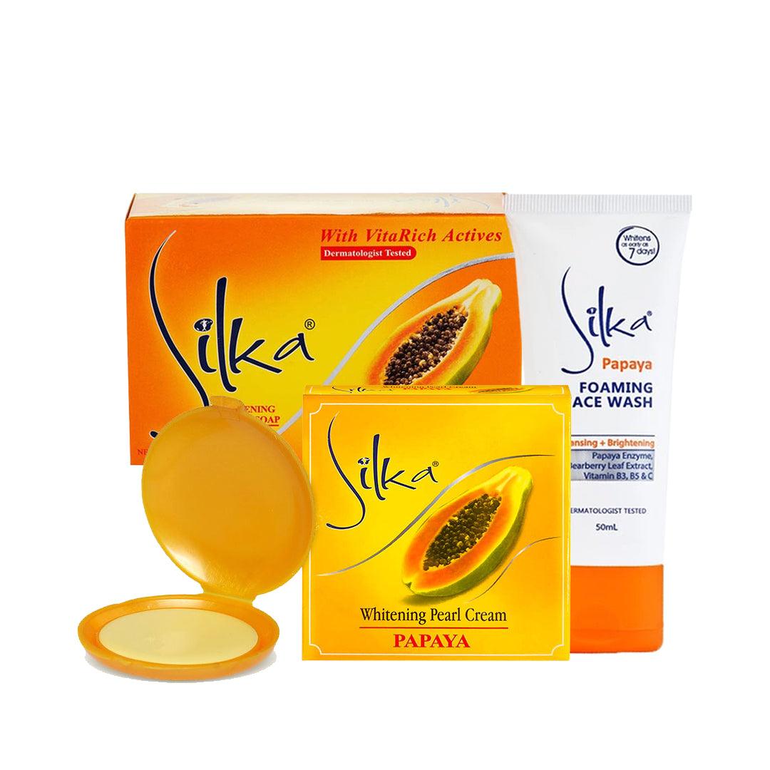 Silka Papaya Cream + Face Wash & Soap (Combo Offer)