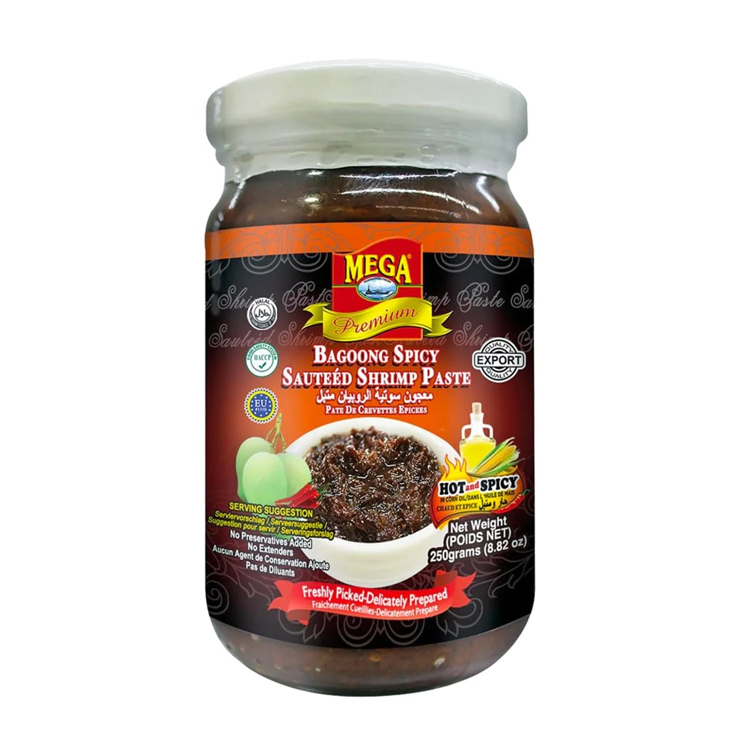 Mega Bagoong Hot & Spicy Sauteed Shrimp Paste - 250g
