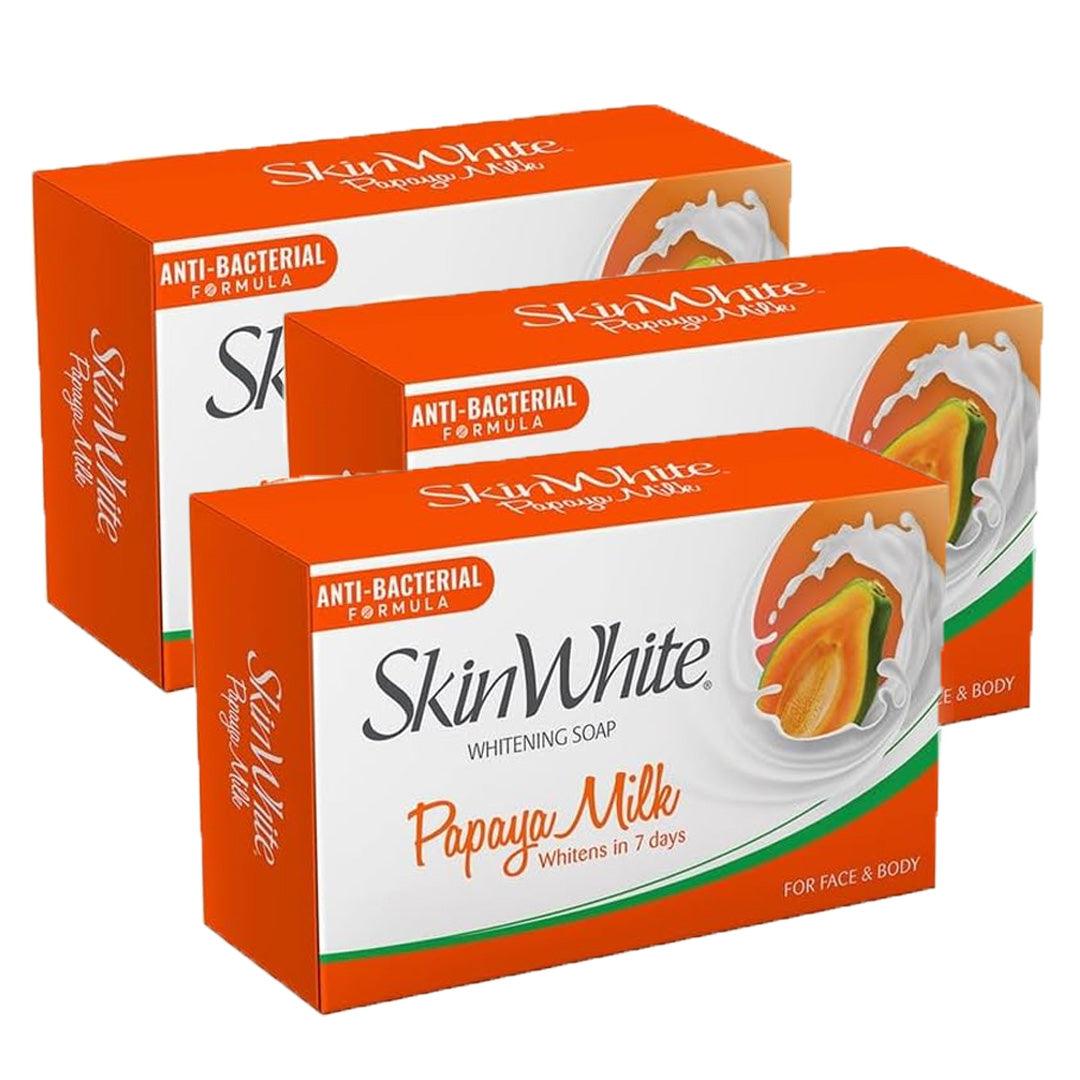SkinWhite Papaya Milk Brightening Soap 3Pcs × 90g