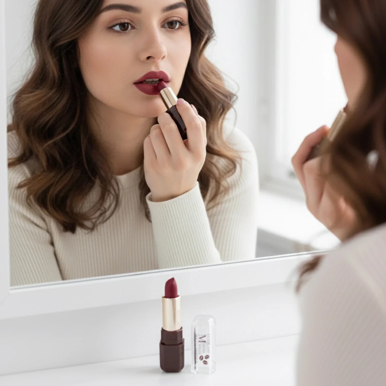 Lchear Mocha Mirage Matte Lipstick Vivid Colors - 3.5g × 6Pcs