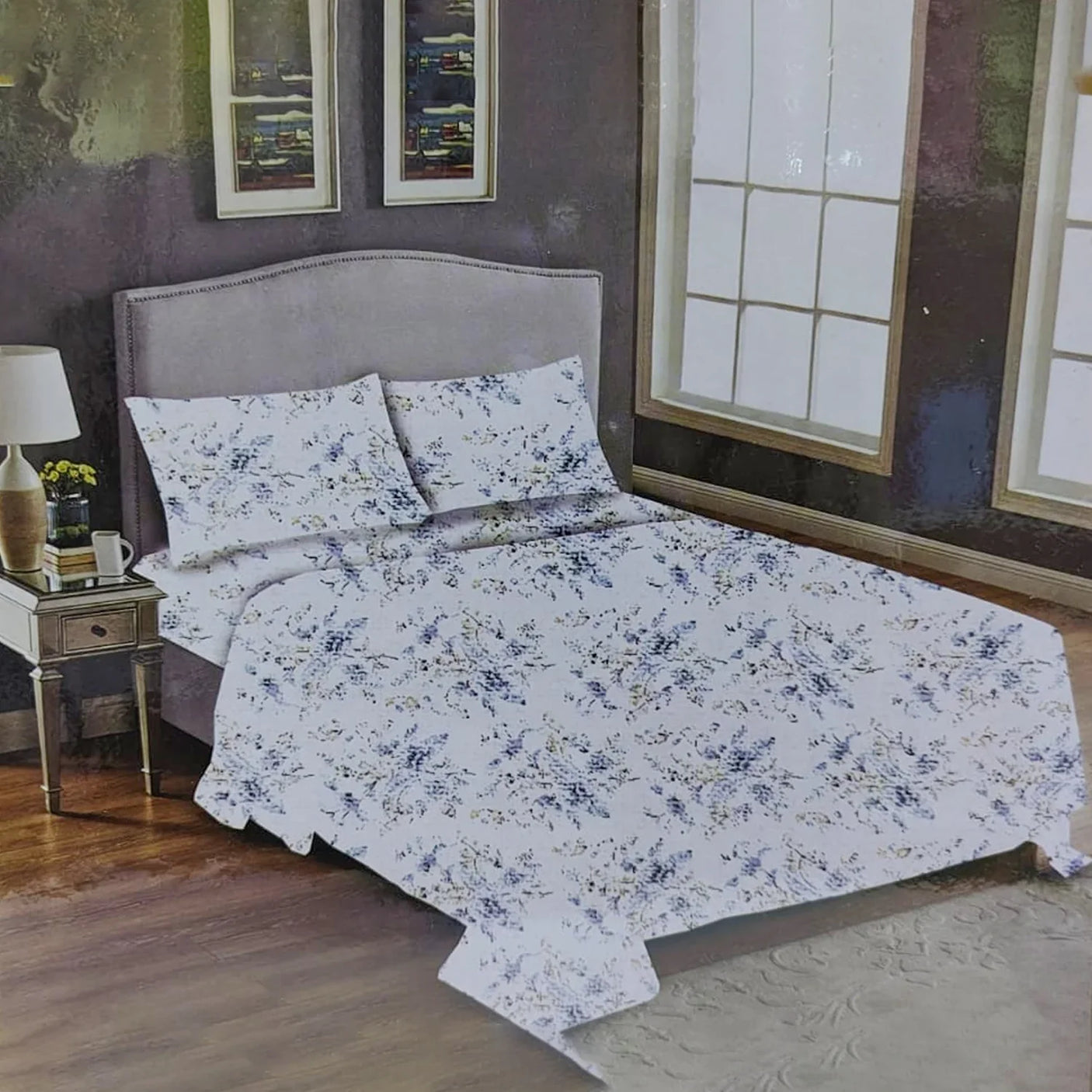 Active High Quality Bed Sheet With One Pillow Cover - 150 x 230 CM