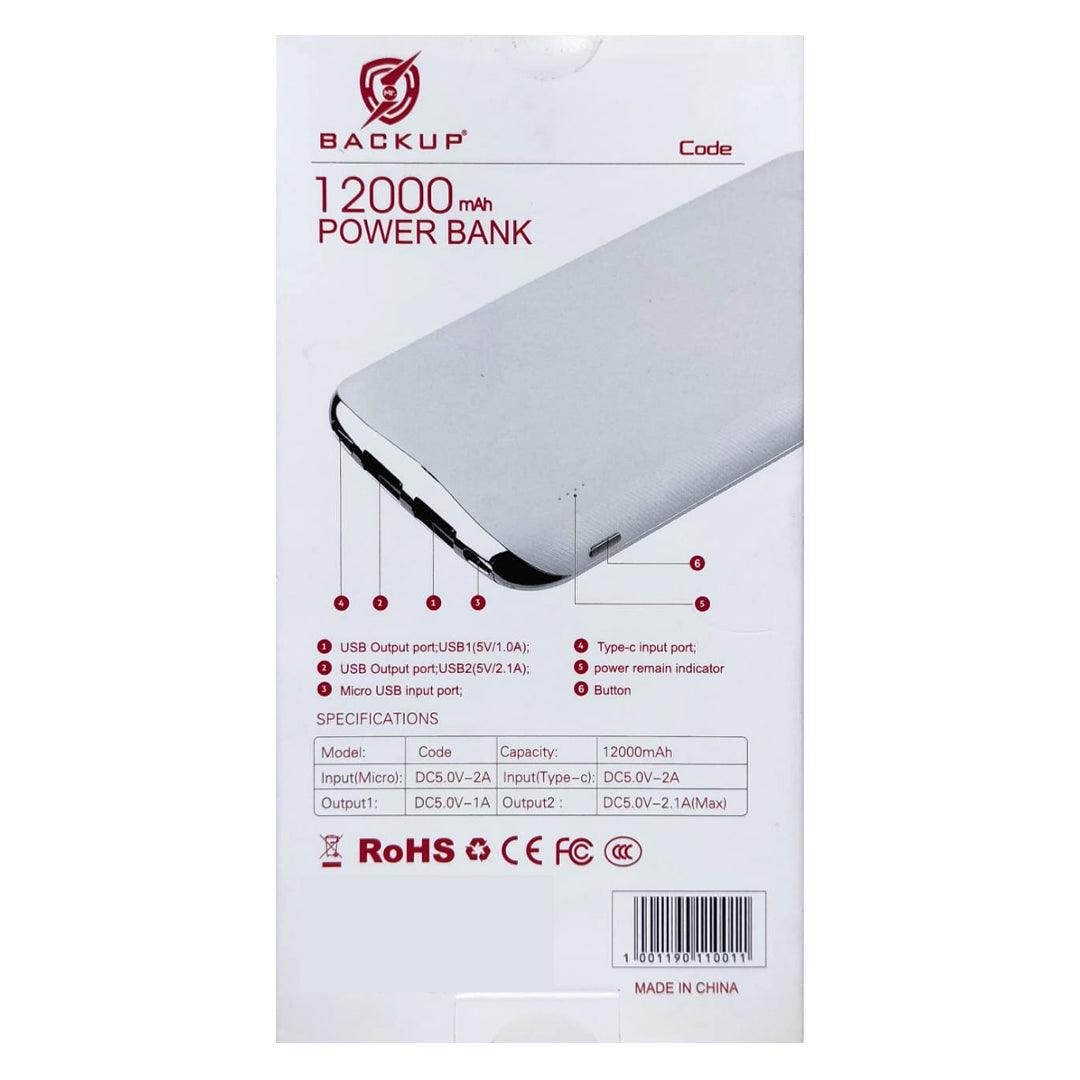 باور بانك محمول من Mr Backup بسعة 12000 مللي أمبير في الساعة