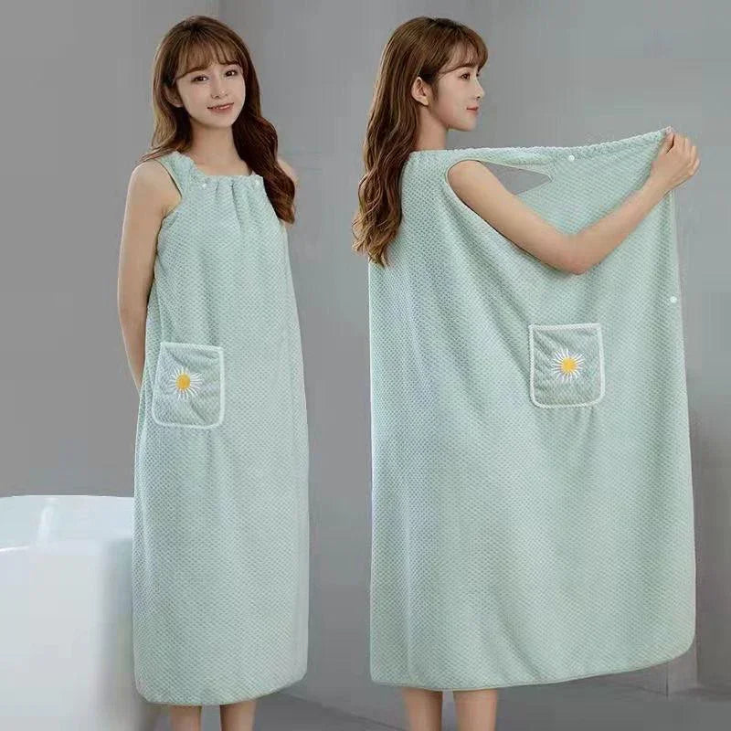 Sleeveless Quick-Dry Wearable Bath Towel