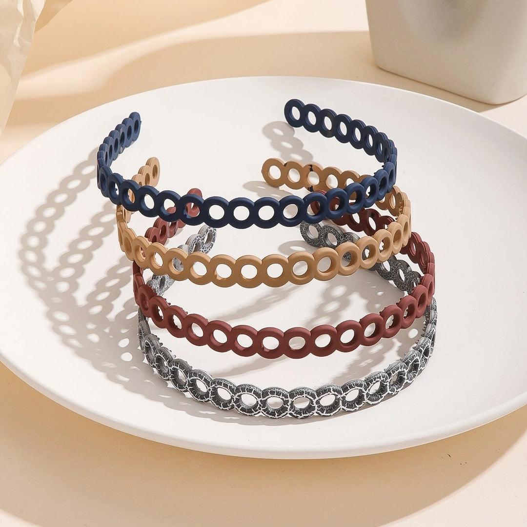 Non-Slip Circle Design Headbands Assorted Color - 1 Pcs (KT-217B-424)