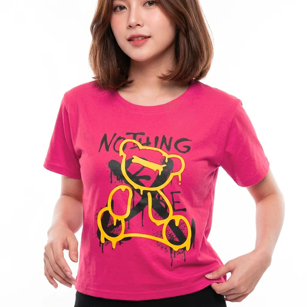 Fashion Teddy Bear Print Women's T-Shirt #1028
