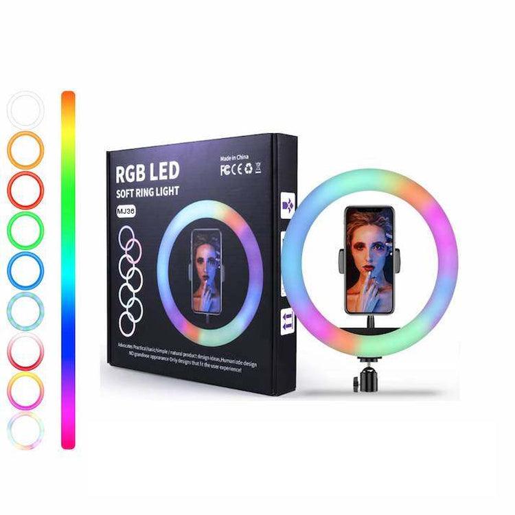 حلقة ضوء LED ناعمة MJ-36 RGB
