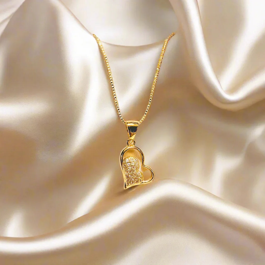 Unique Design Golden Stainless Steel Necklace with pendant - FJ4214