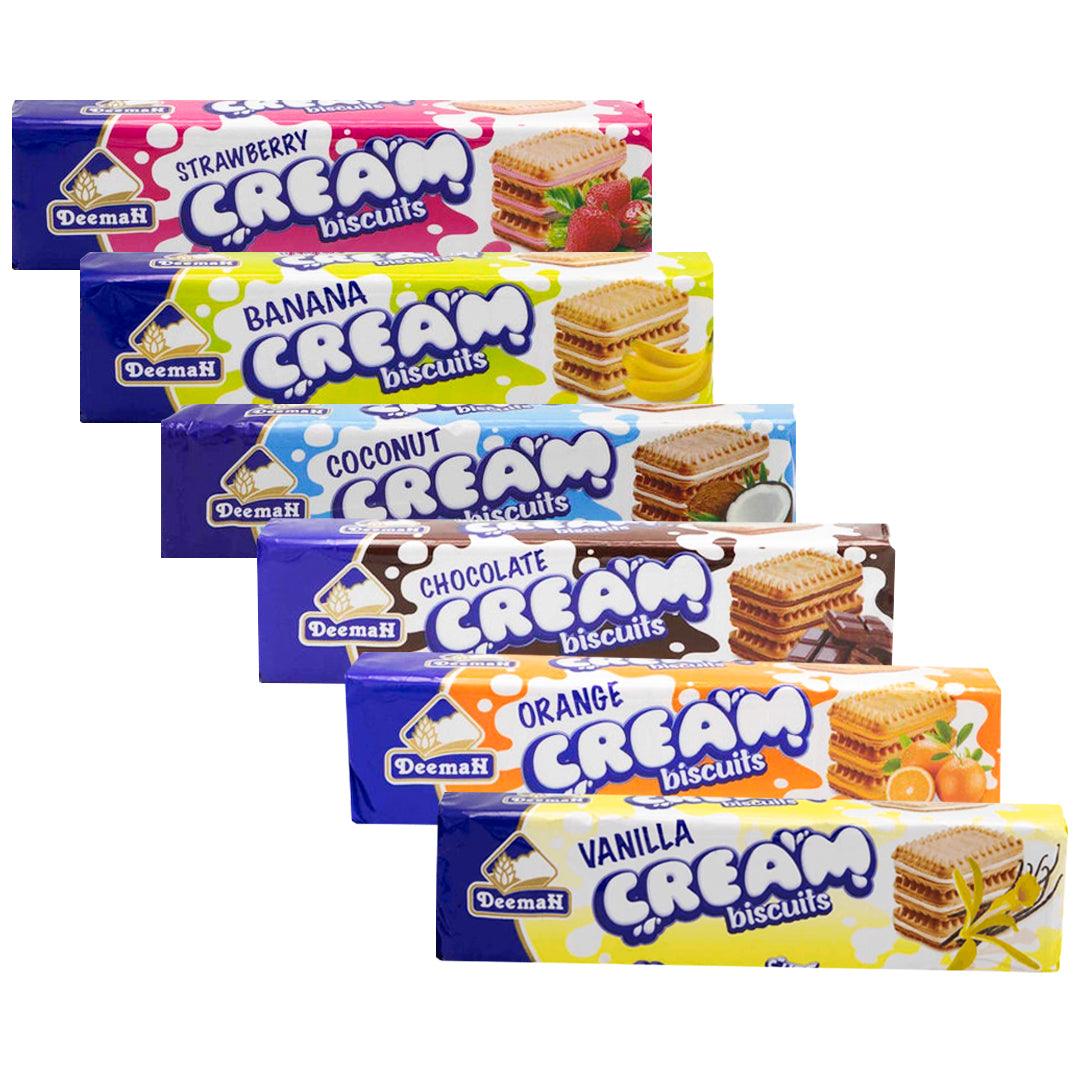 Deemah Cream Biscuits Assorted Combo - 90g × 6Pcs (Offer)