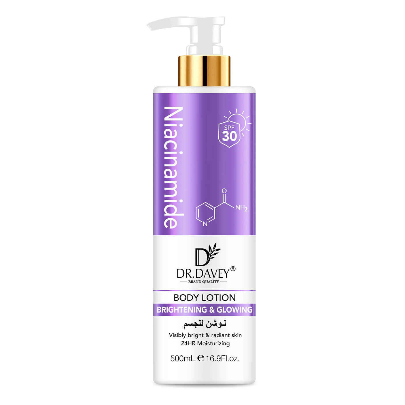 Dr. Davey Niacinamide Body Lotion Skin Brightening SPF30 - 500ml