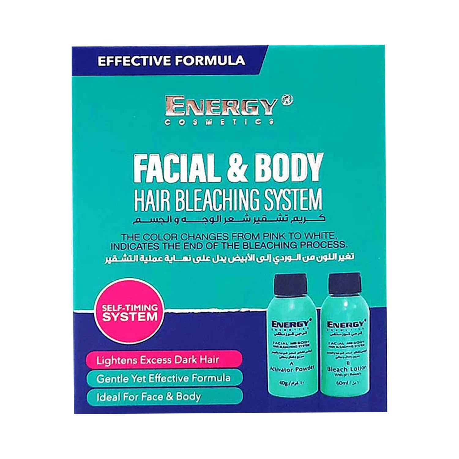 Energy Facial and Body Hair Bleaching System - 40g + 60g