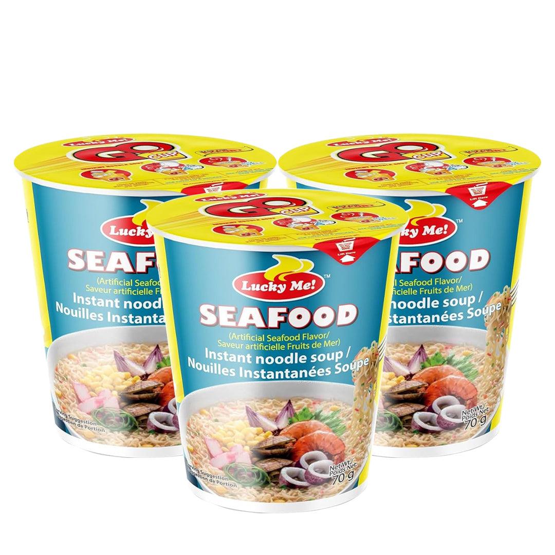 Lucky Me Supreme Seafood Cup Noodles - 70g × 3 Pcs (Offer)
