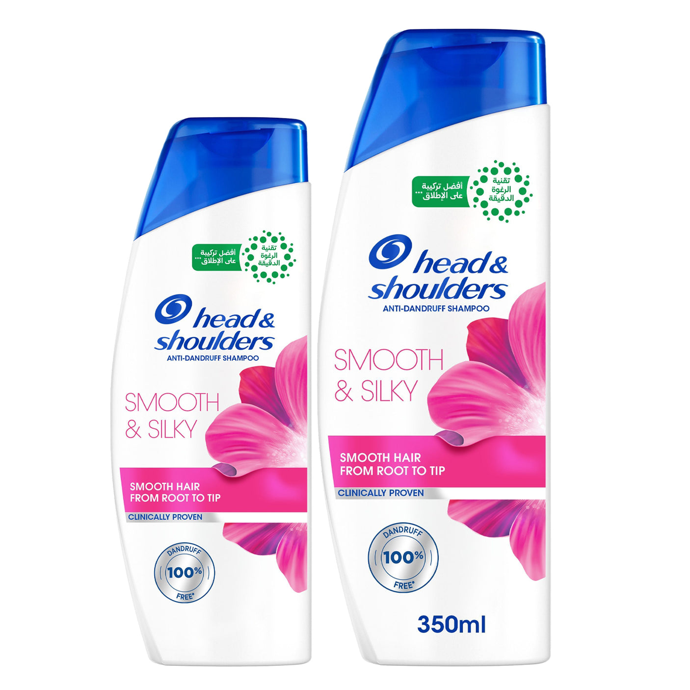 Head & Shoulders Smooth & Silky Anti-Dandruff Shampoo - 350ml+190ml