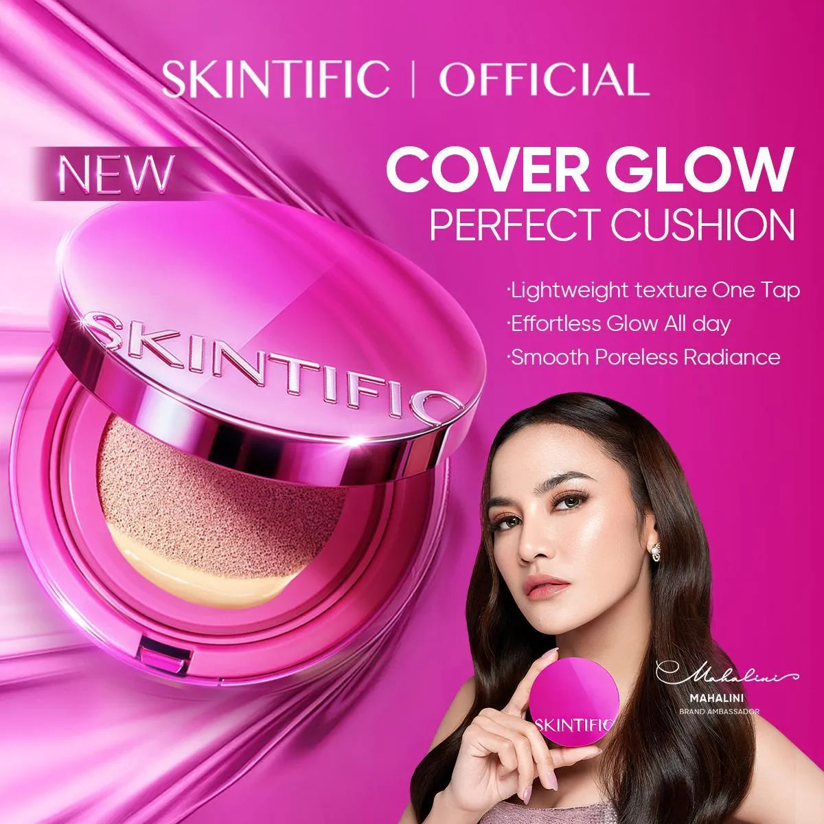 SKINTIFIC Cover Glow Perfect Cushion Foundation - 01 Vanilla