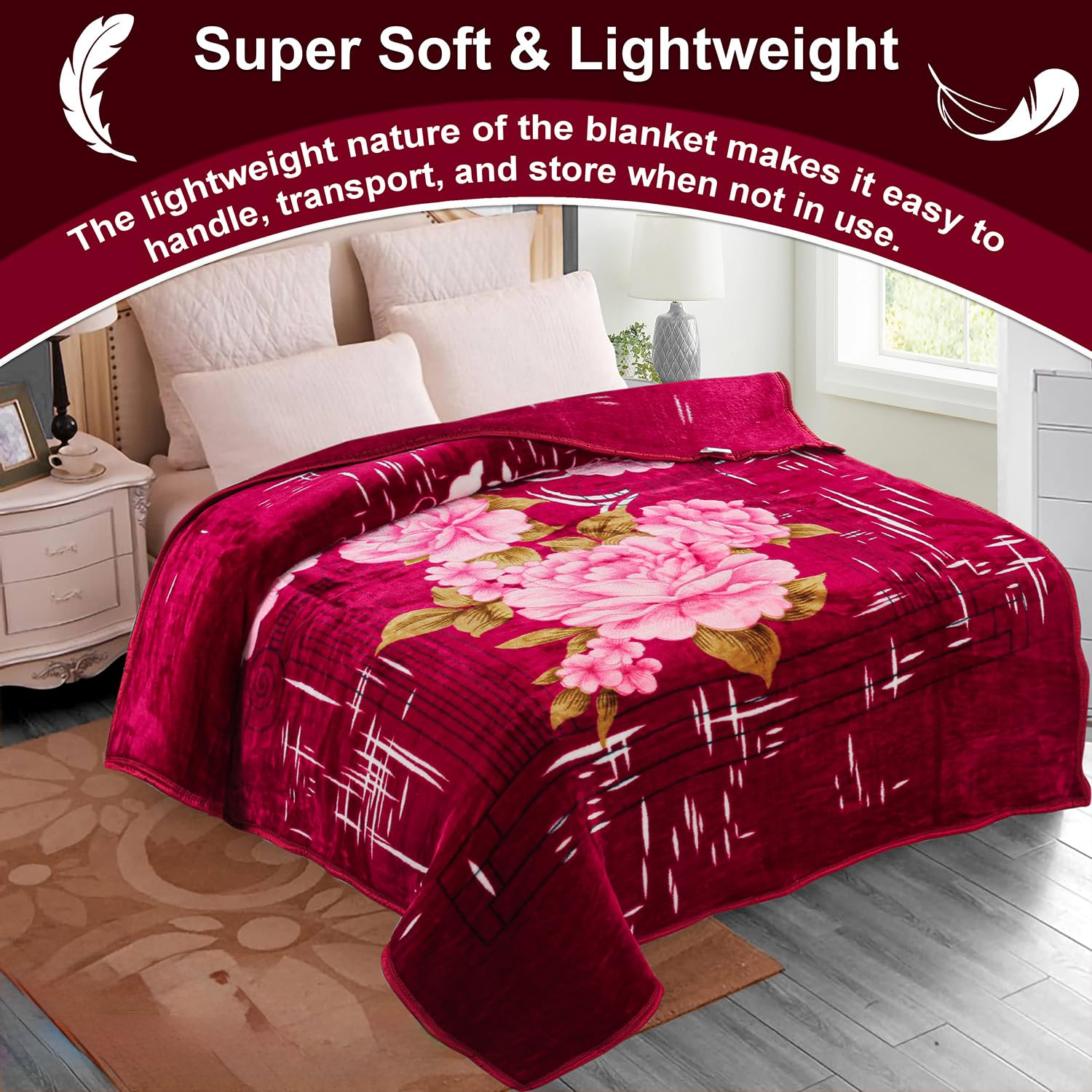 Scorpio Super Soft Double Size Single Ply Blanket - 200 × 240CM