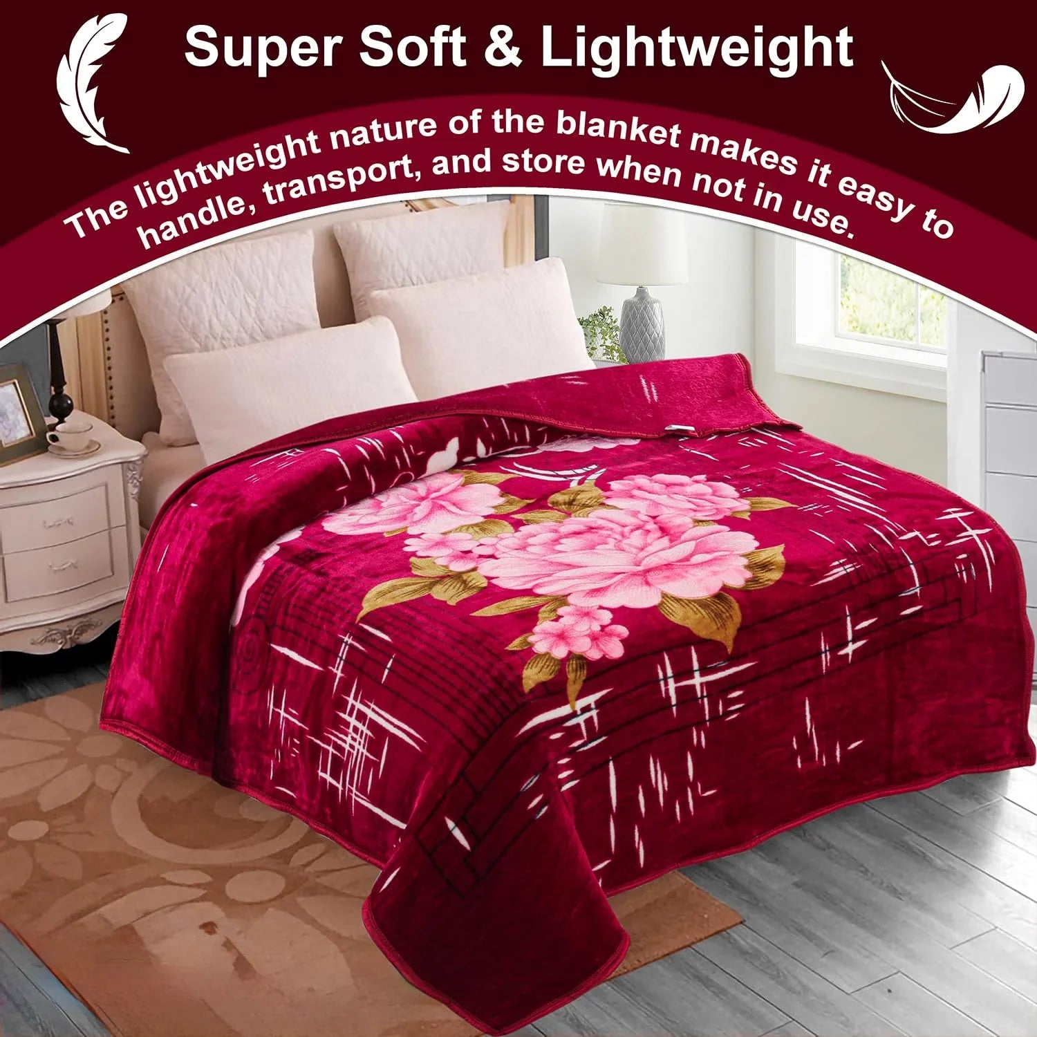 Scorpio Super Soft Double Size Single Ply Blanket - 200 × 240CM