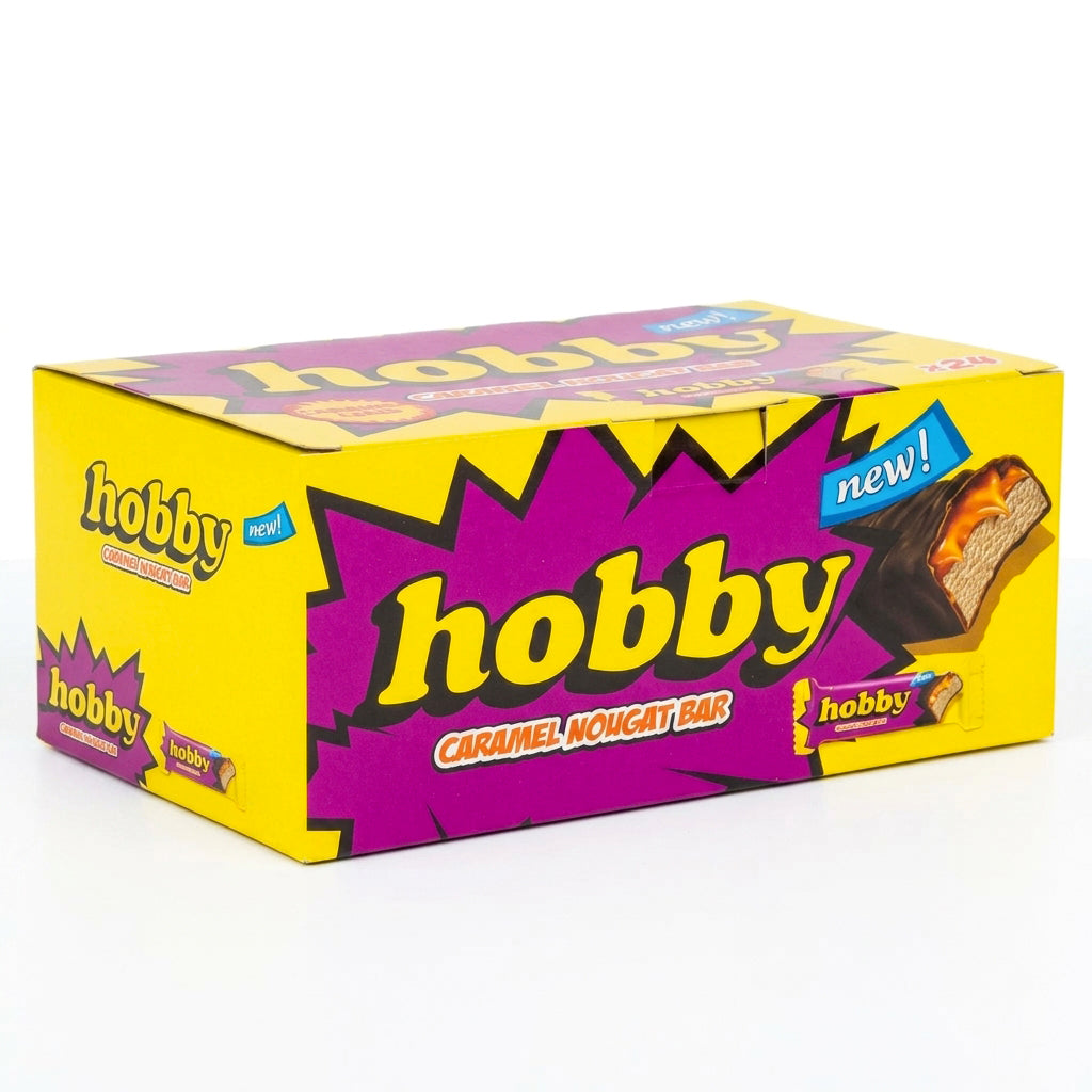 Hobby Caramel Nougat Bar - 12 × 25g