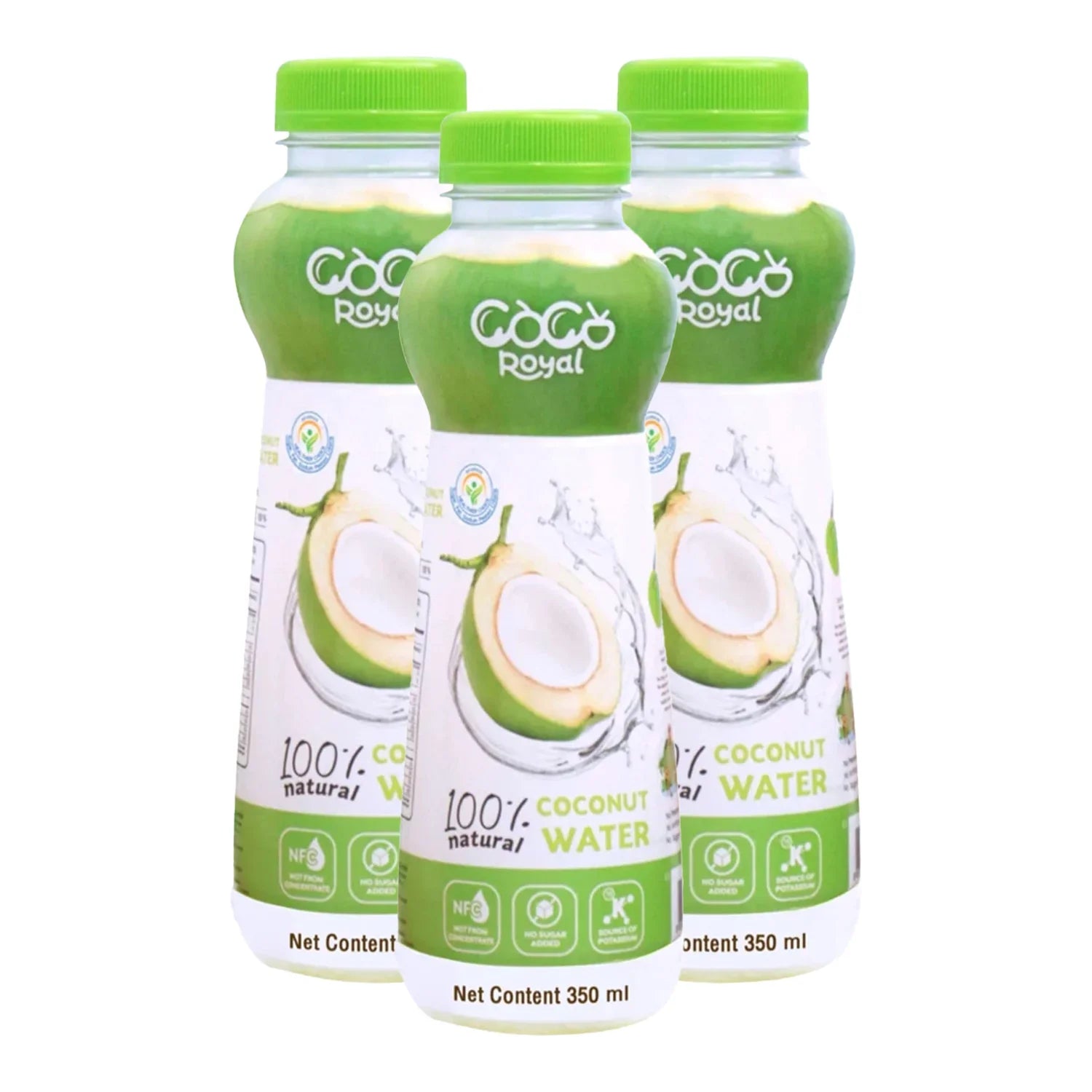 CocoRoyal 100% Natural Coconut Water - 350ml × 3 Pcs (Offer)