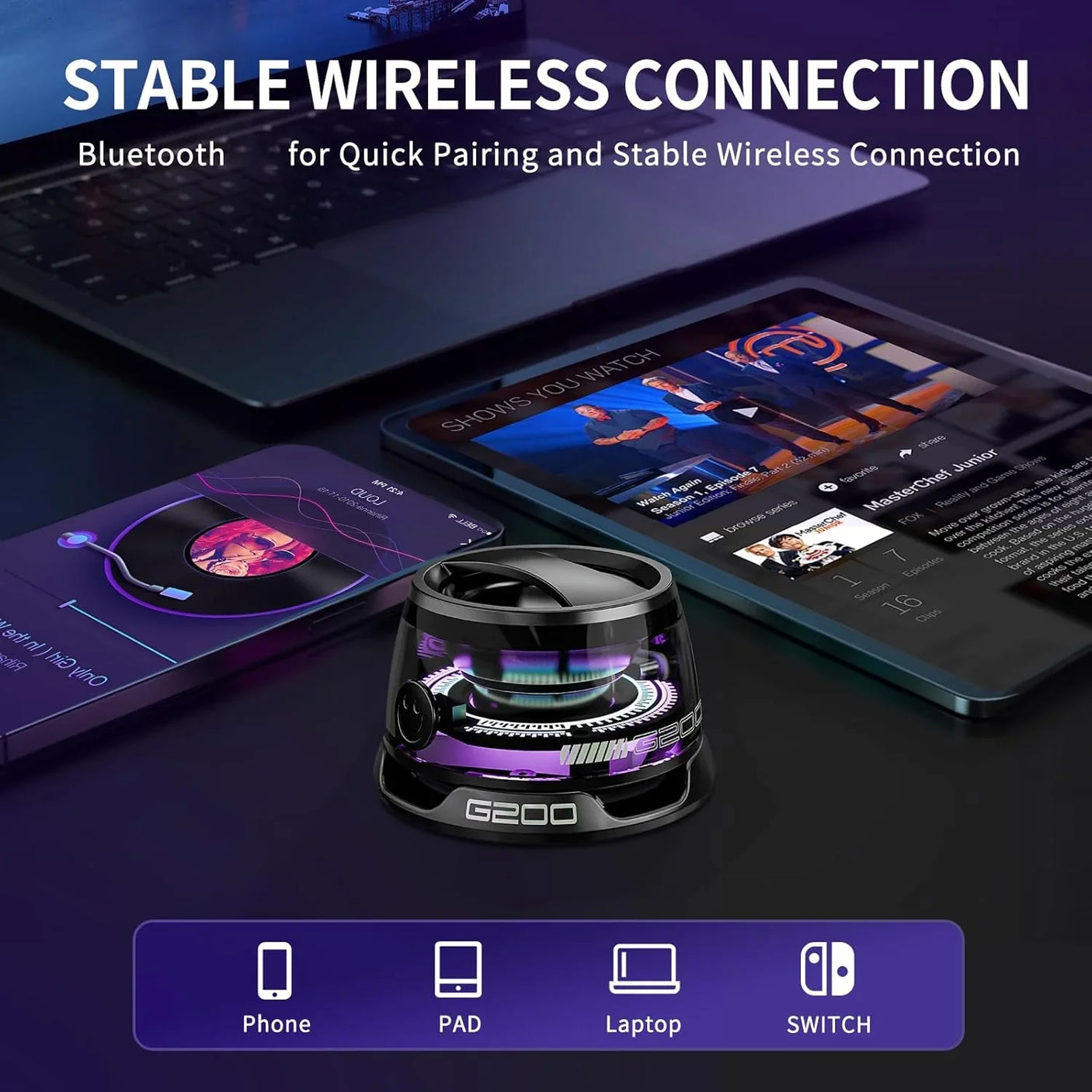 مكبر صوت LED مغناطيسي صغير محمول صغير - G200