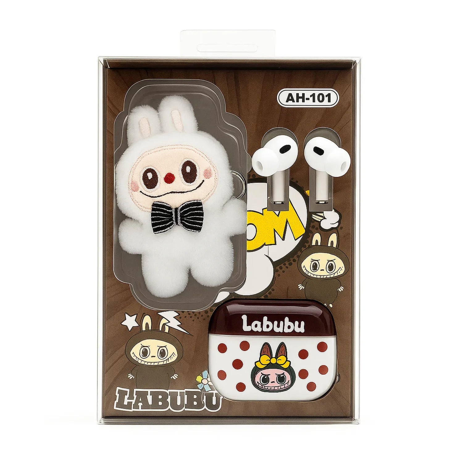 سماعات أذن لاسلكية من لابوبو مع حقيبة محشوة كرتونية لطيفة GT-21