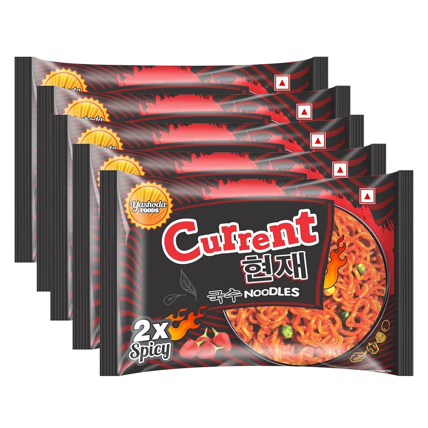Current 2X Spicy Noodles - 5Pcs × 100g