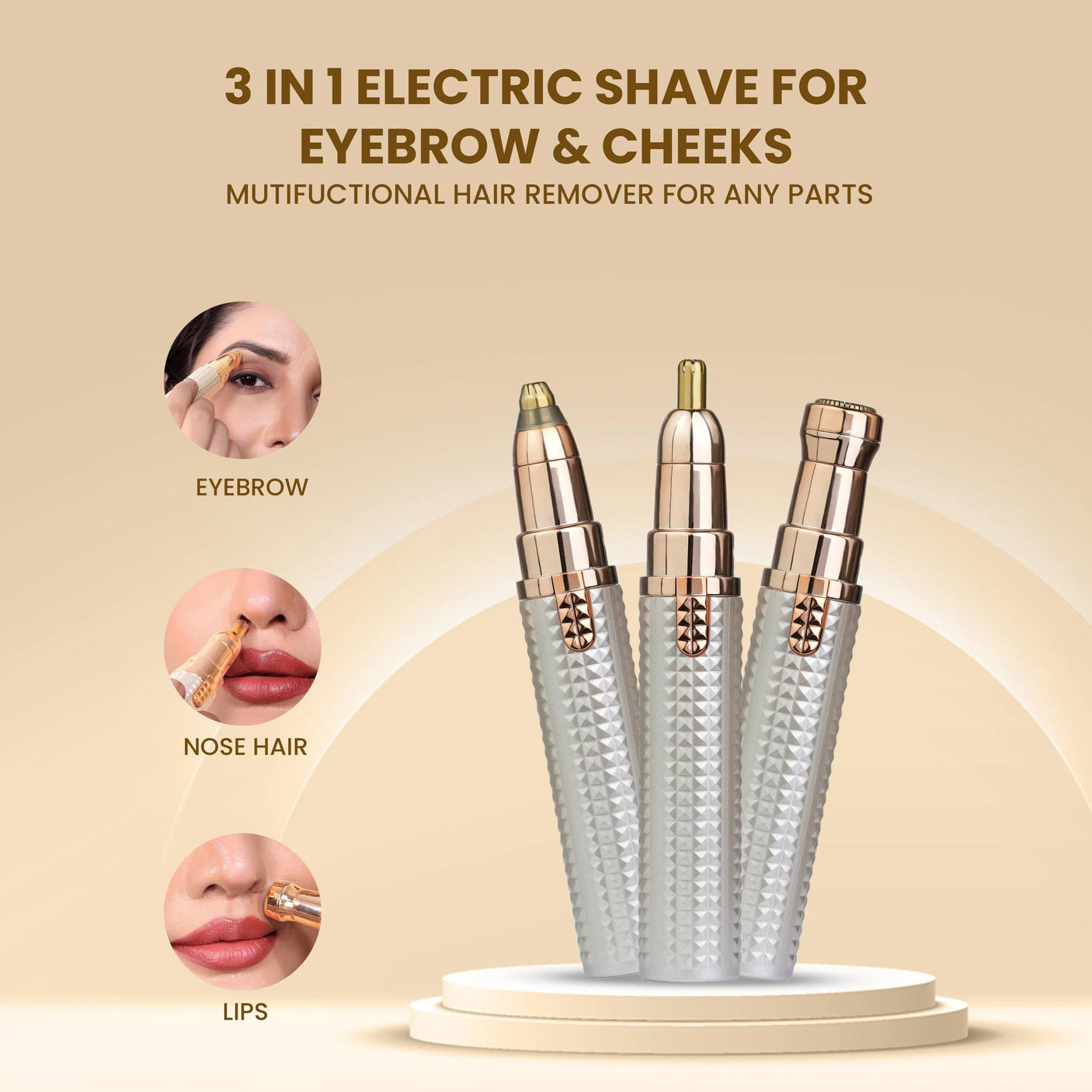مزيل شعر متعدد الوظائف 3 في 1 وأداة تشذيب الحواجب ZL-806 متعدد الوظائف