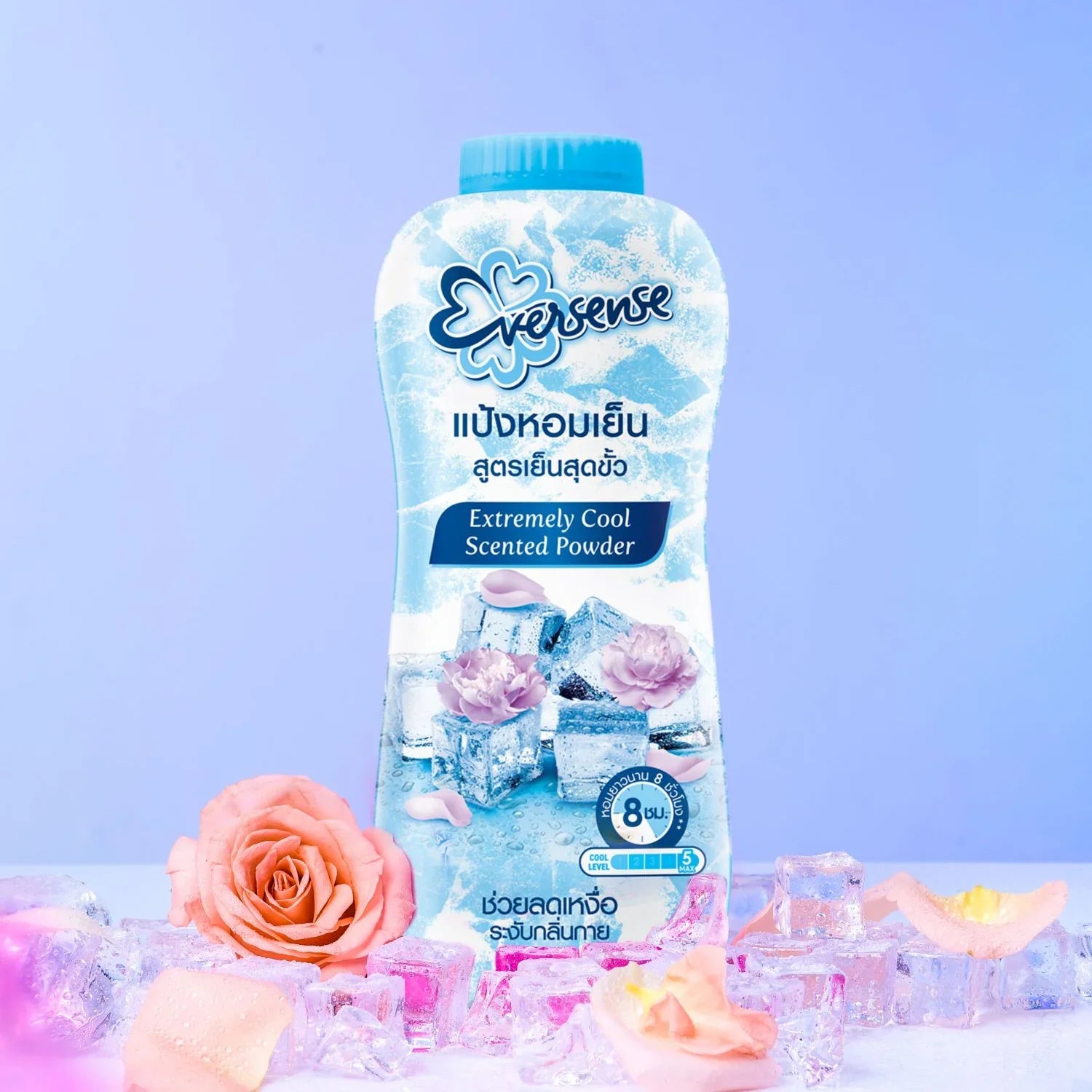 Eversense Extremely Cool Scented Talc Powder (Blue) - 280g