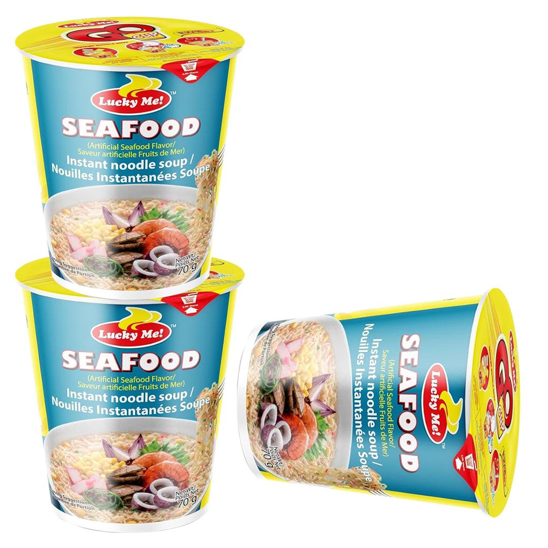 Lucky Me Supreme Seafood Cup Noodles - 70g × 3 Pcs (Offer)