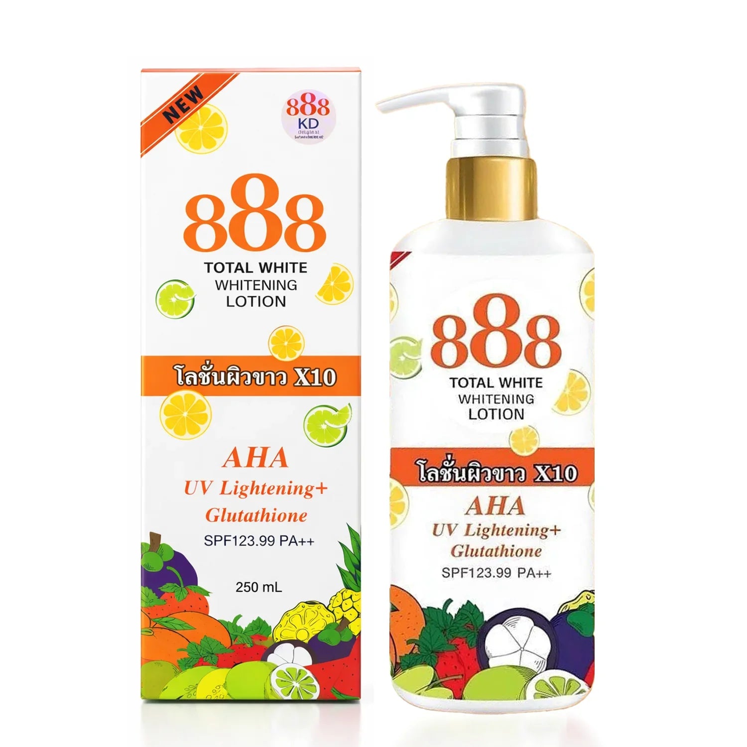 888 Total White Brightening Lotion SPF123 - 250ml – Pinoy Hyper Kuwait